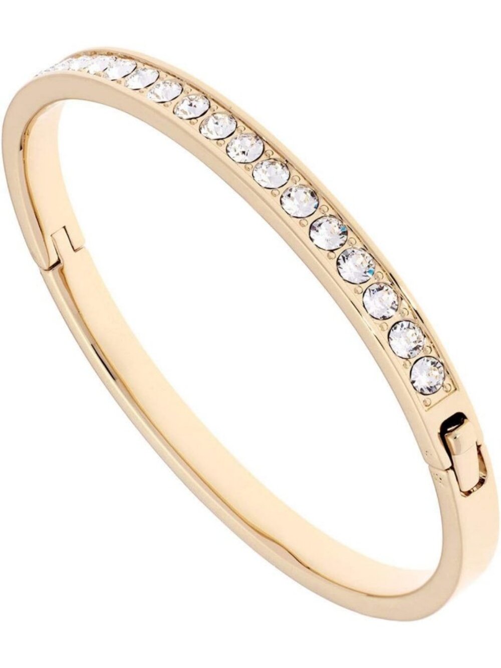 Elegant Crystal Hinge Bangle Bracelet for Women - Chic Fashion Jewelry Accessory
